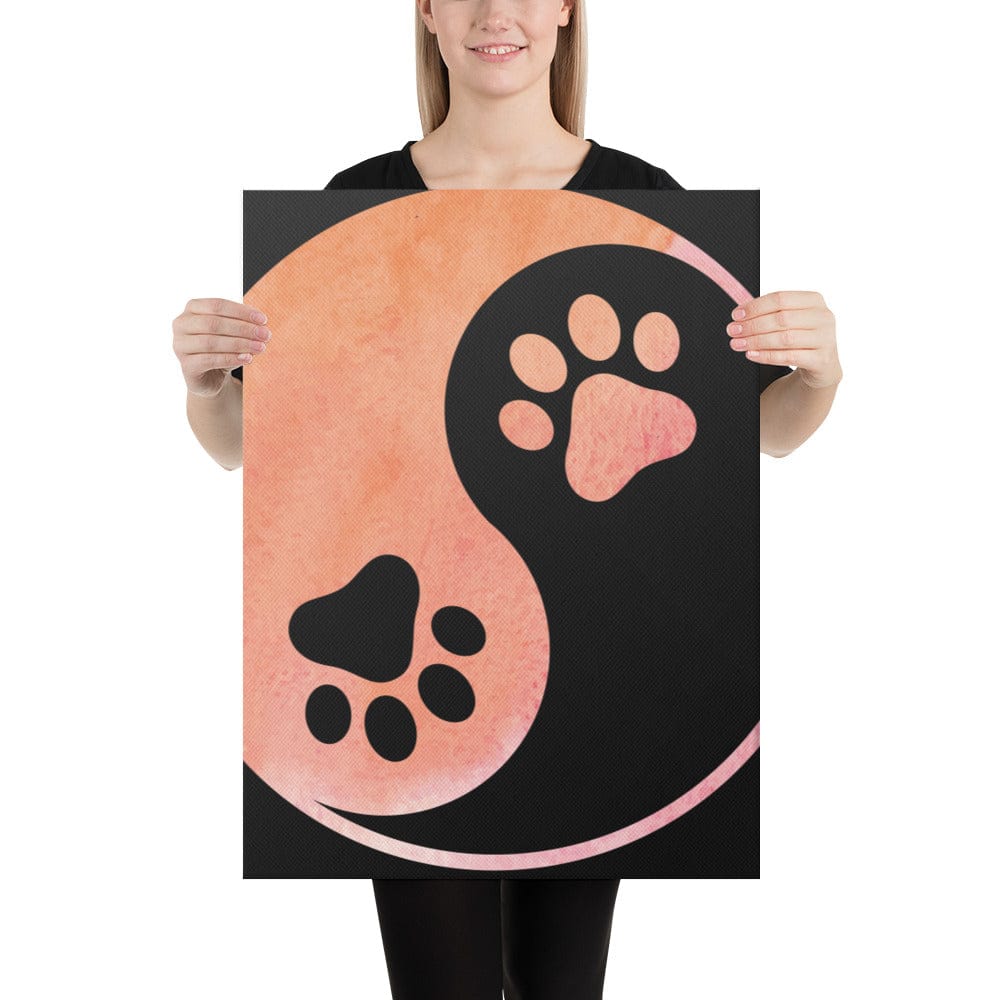 Ying Yang Cat Canvas