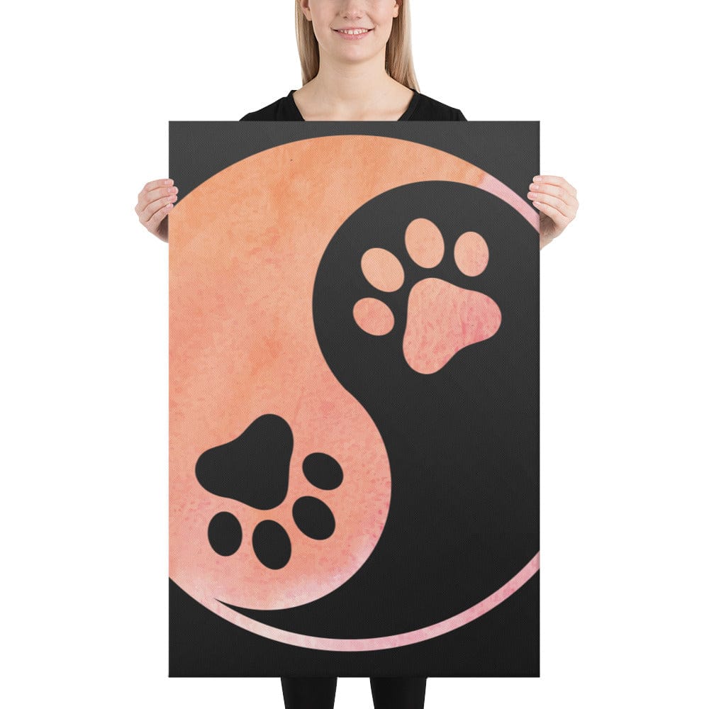 Ying Yang Cat Canvas