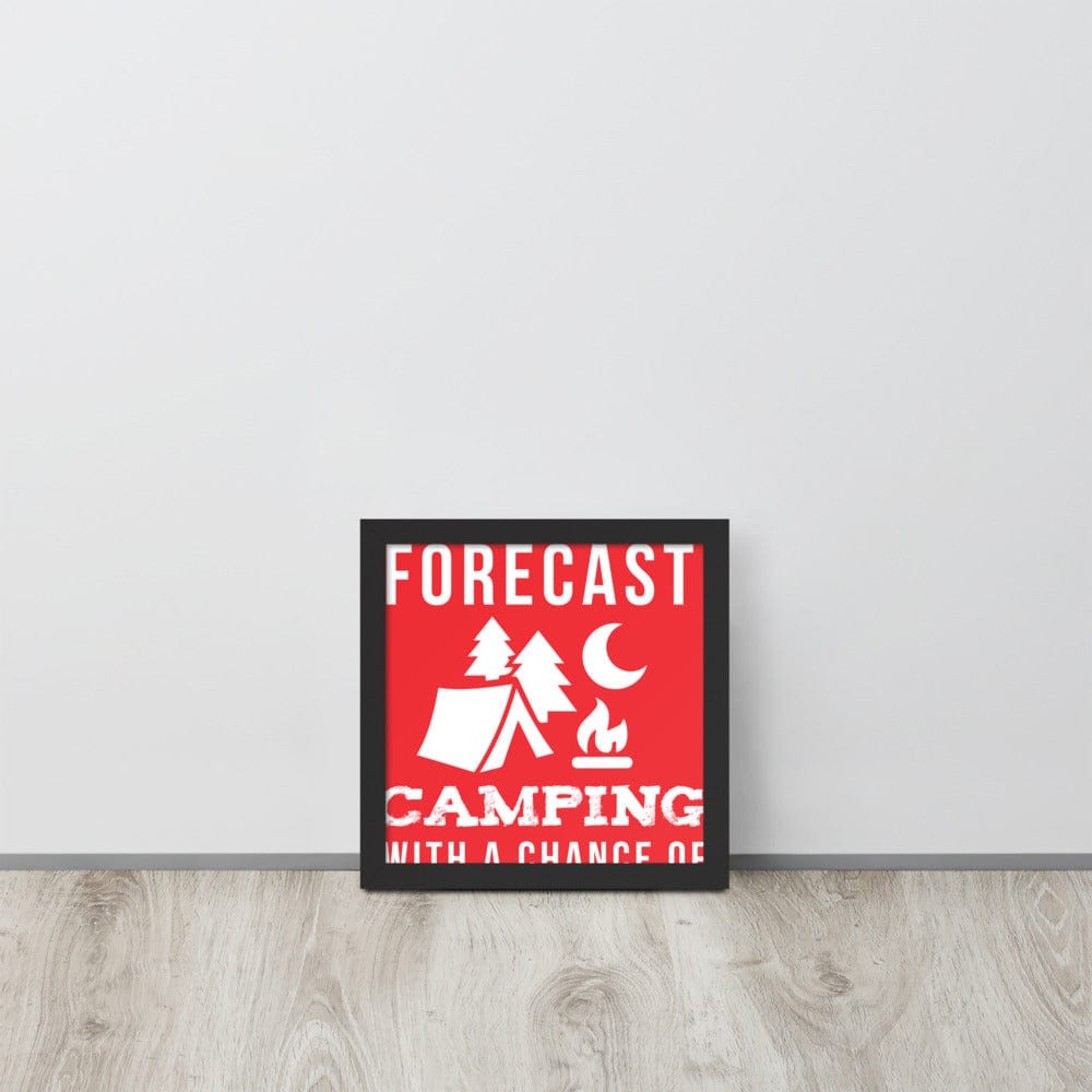 Camping Forecast Framed Poster