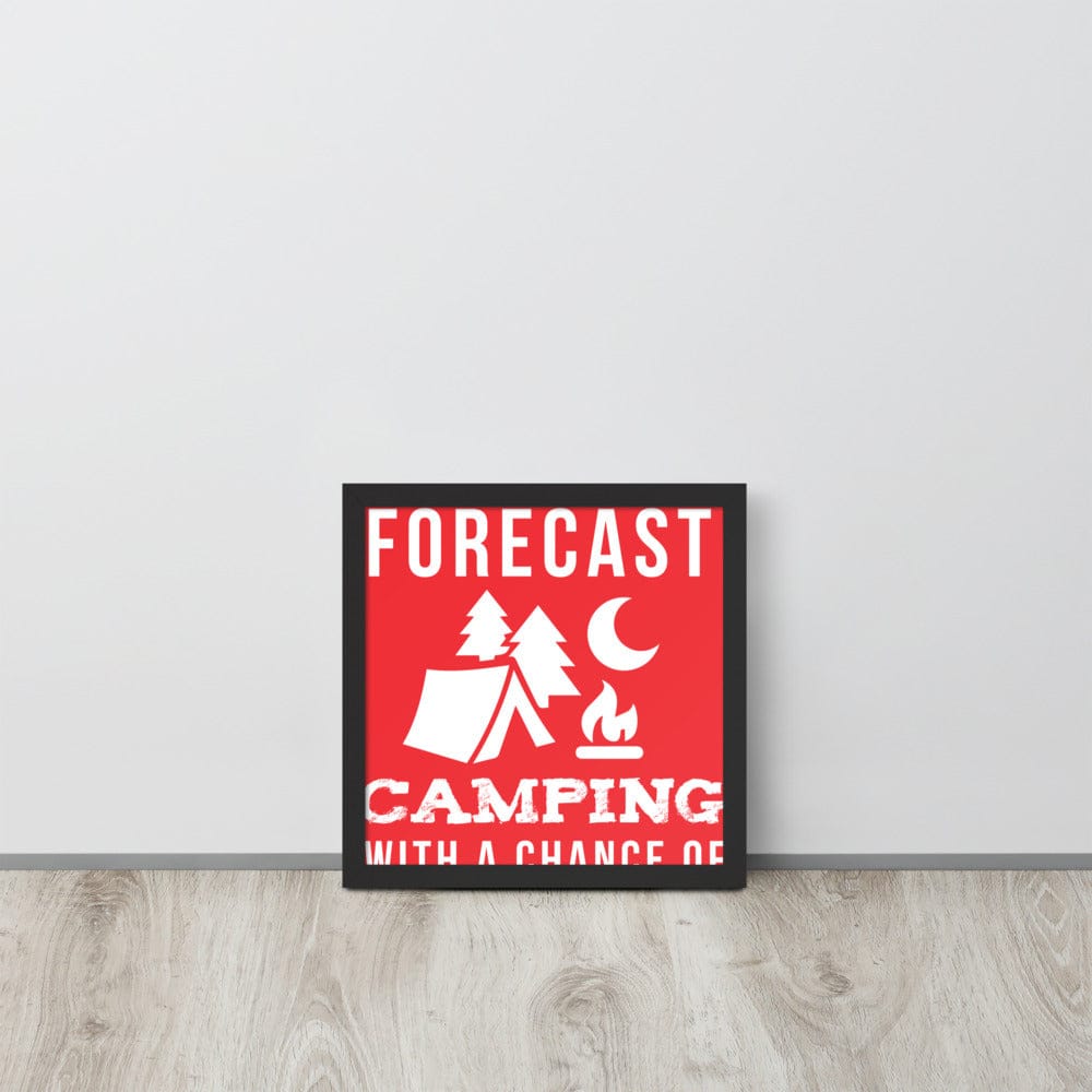 Camping Forecast Framed Poster