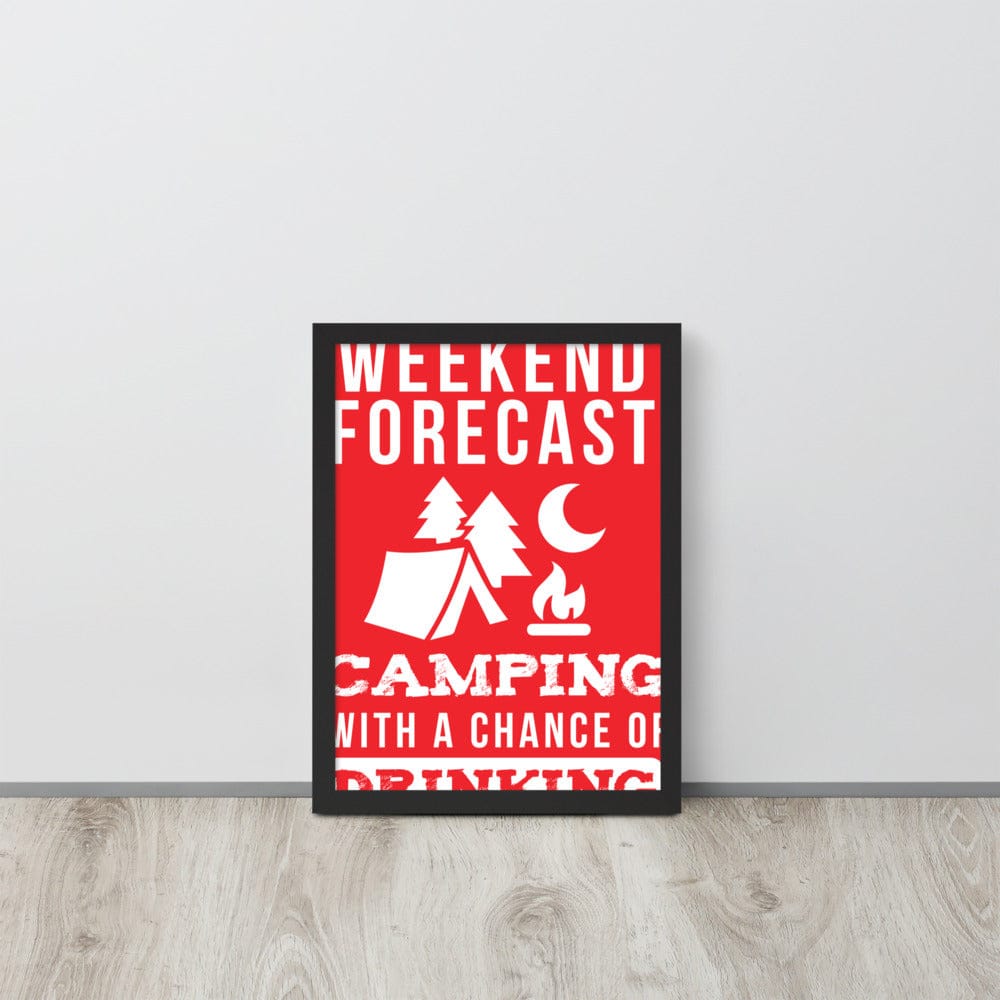 Camping Forecast Framed Poster
