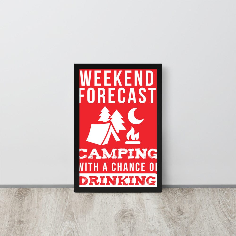 Camping Forecast Framed Poster