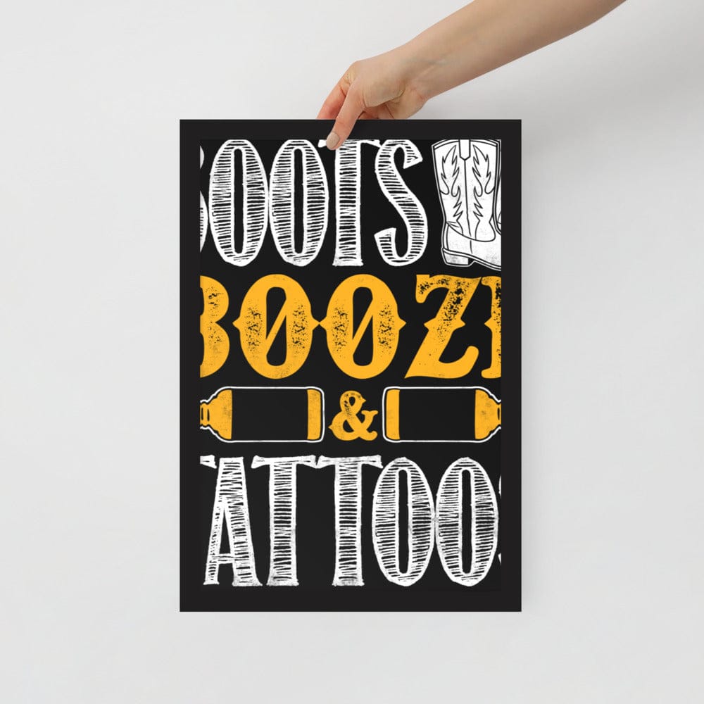 Boots And Booze Framed Poster
