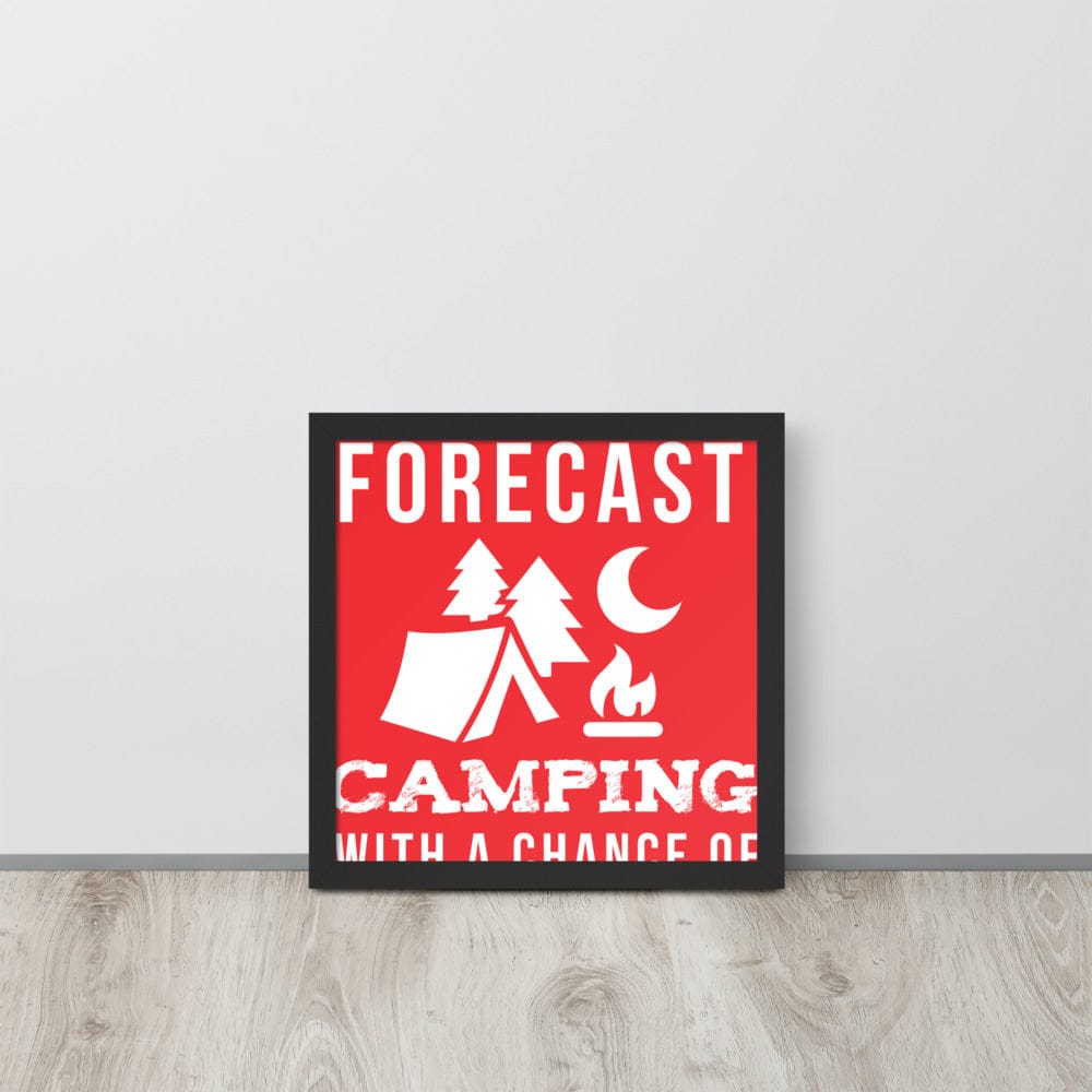 Camping Forecast Framed Poster