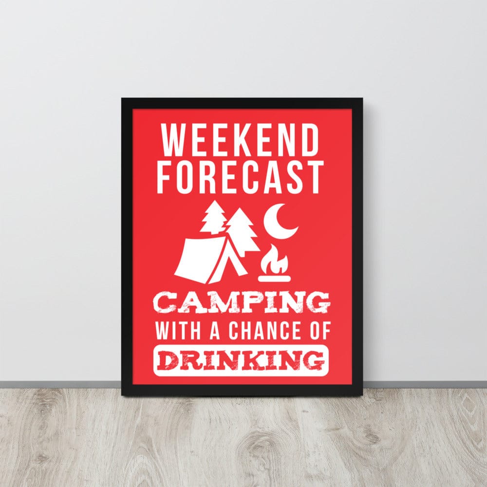 Camping Forecast Framed Poster