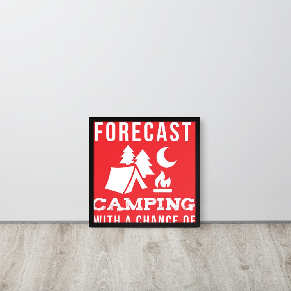 Camping Forecast Framed Poster