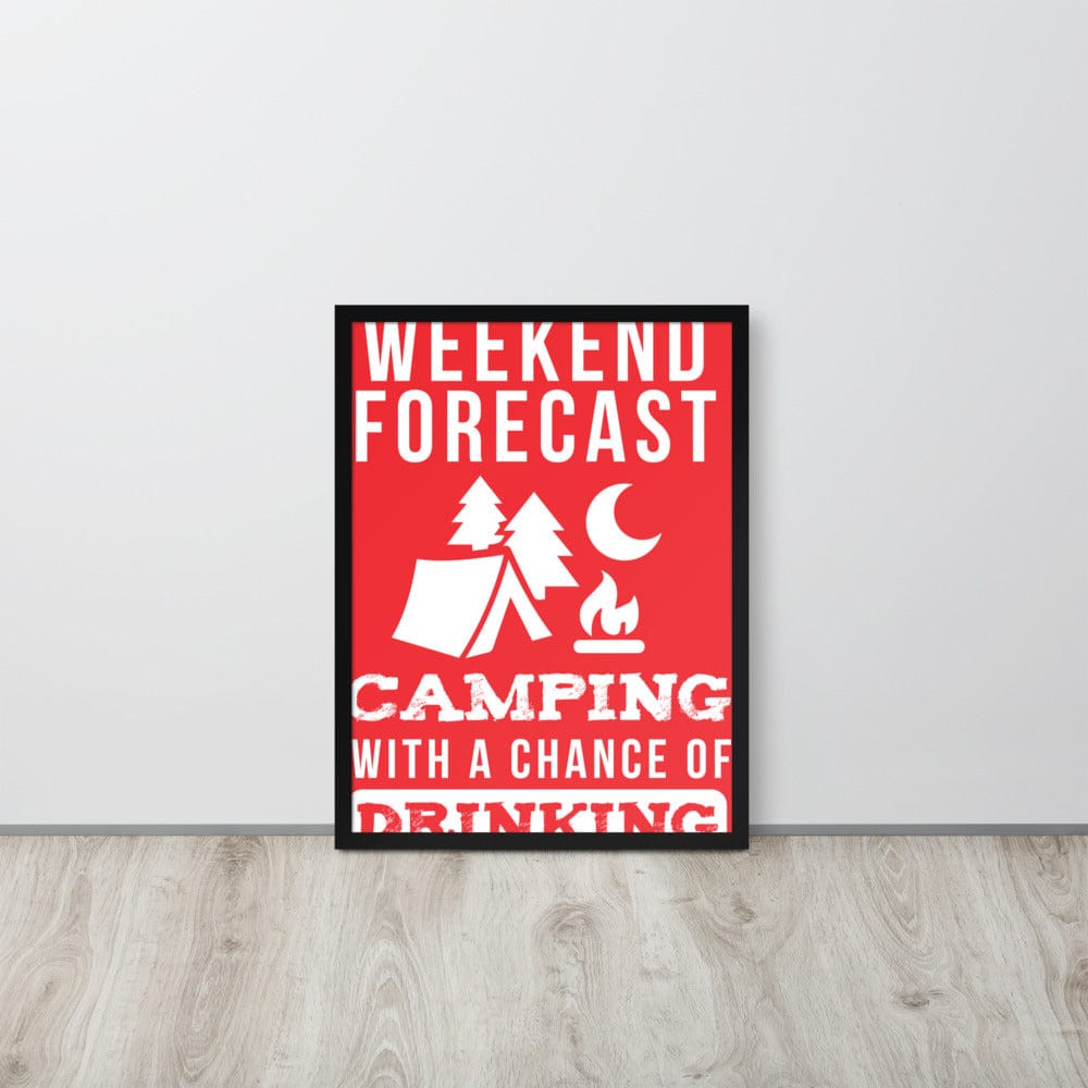 Camping Forecast Framed Poster
