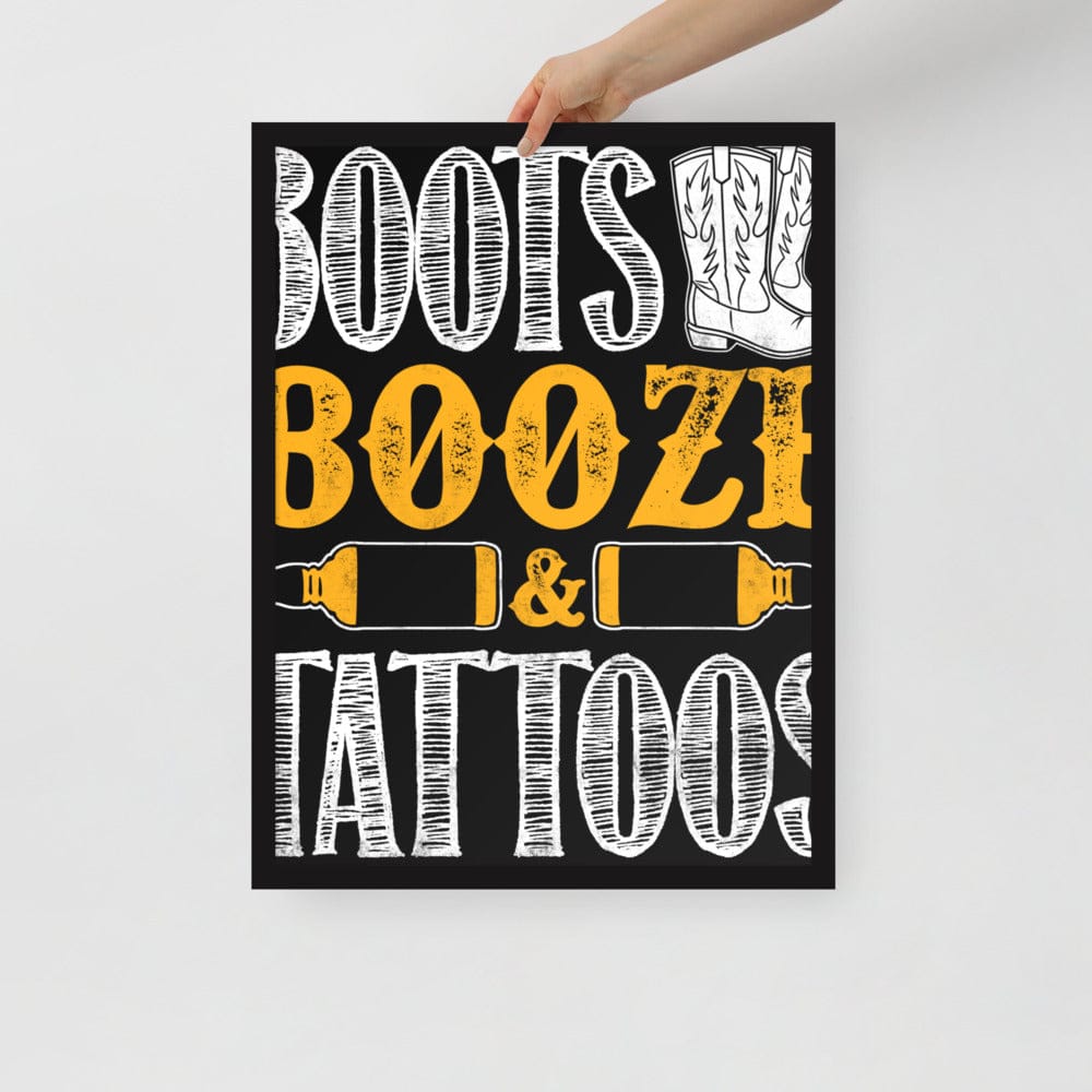 Boots And Booze Framed Poster