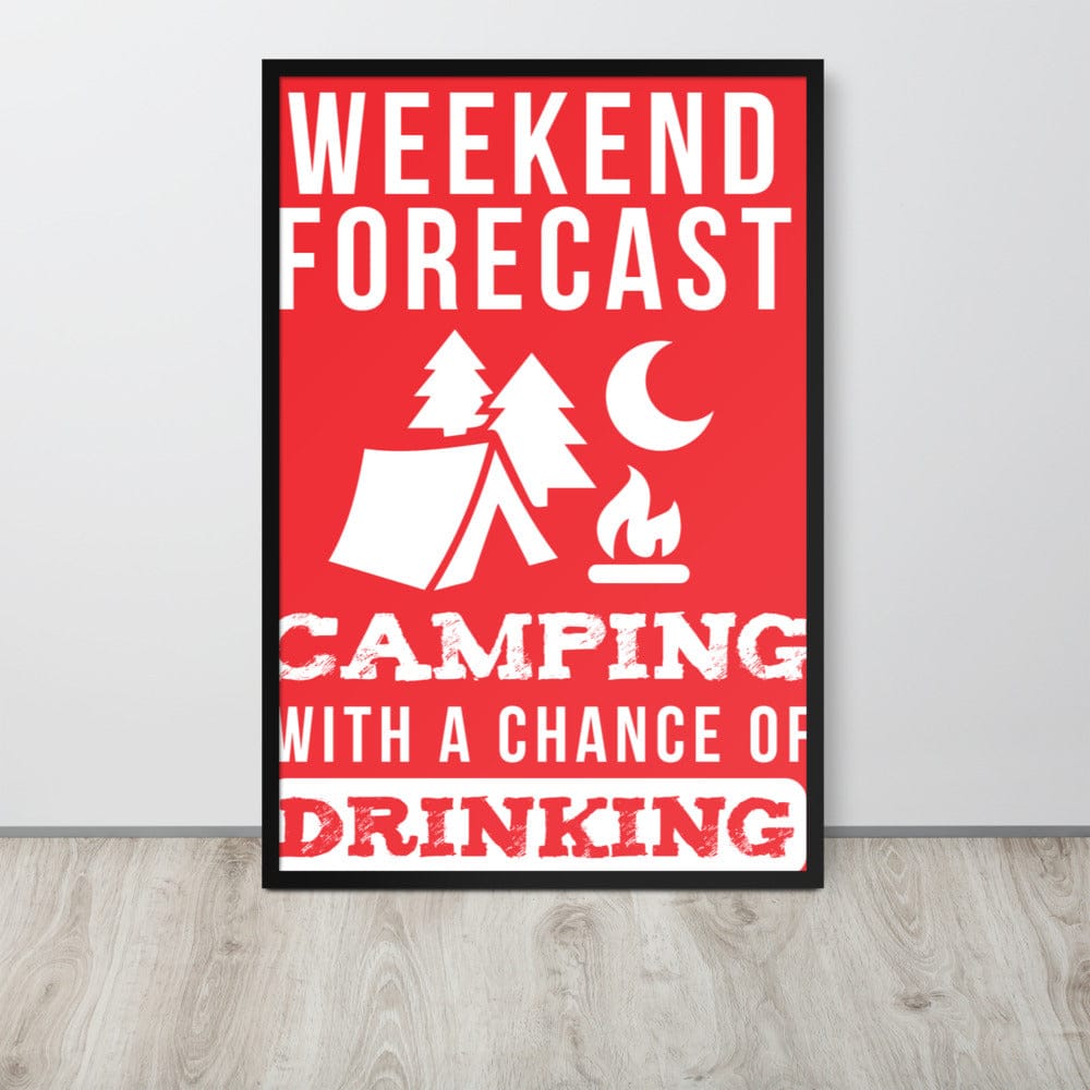 Camping Forecast Framed Poster