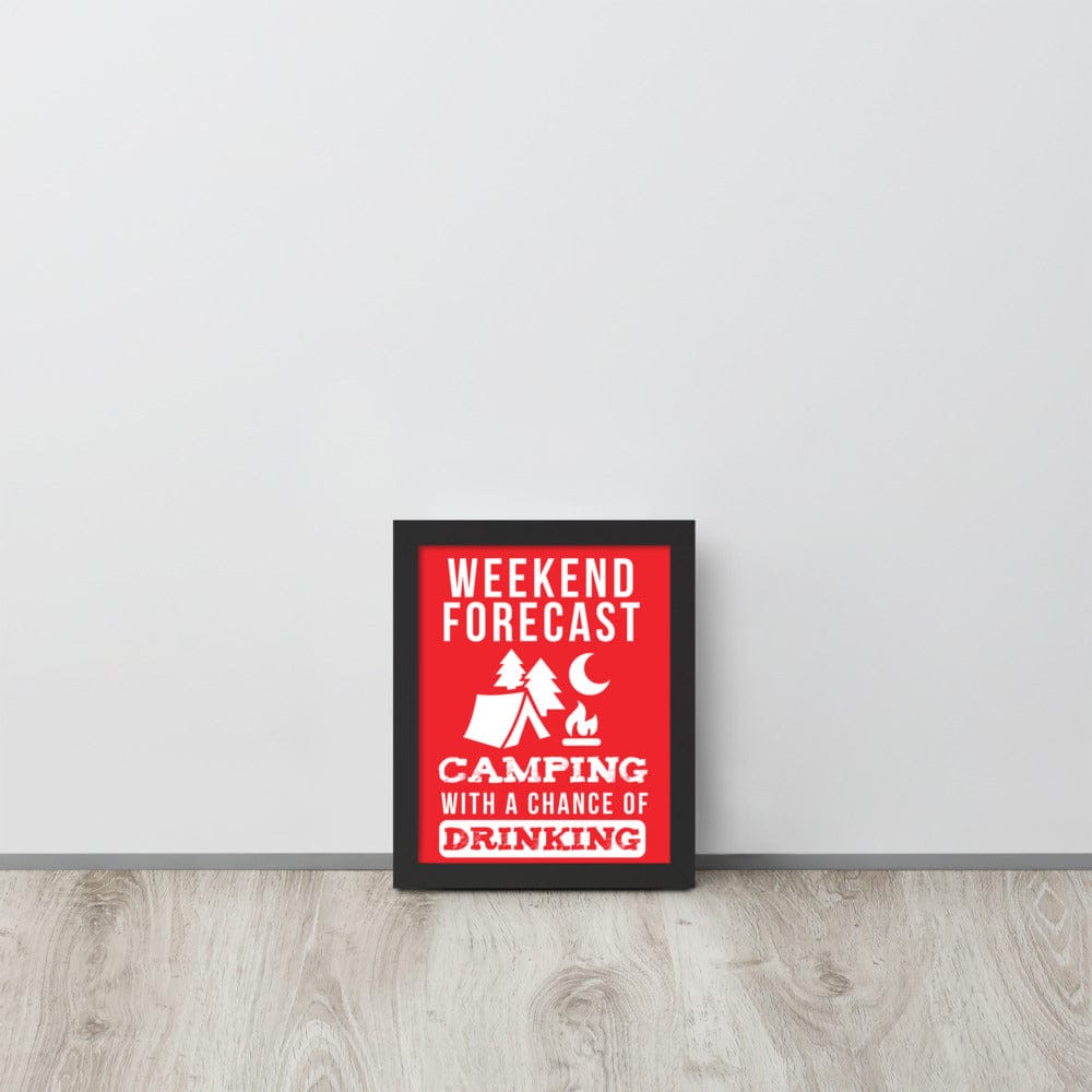Camping Forecast Framed Poster