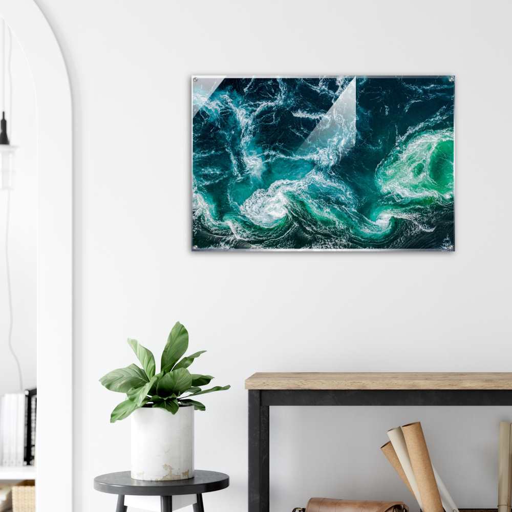 Beautiful Blue Water Seascape Large Acrylic Wall Print