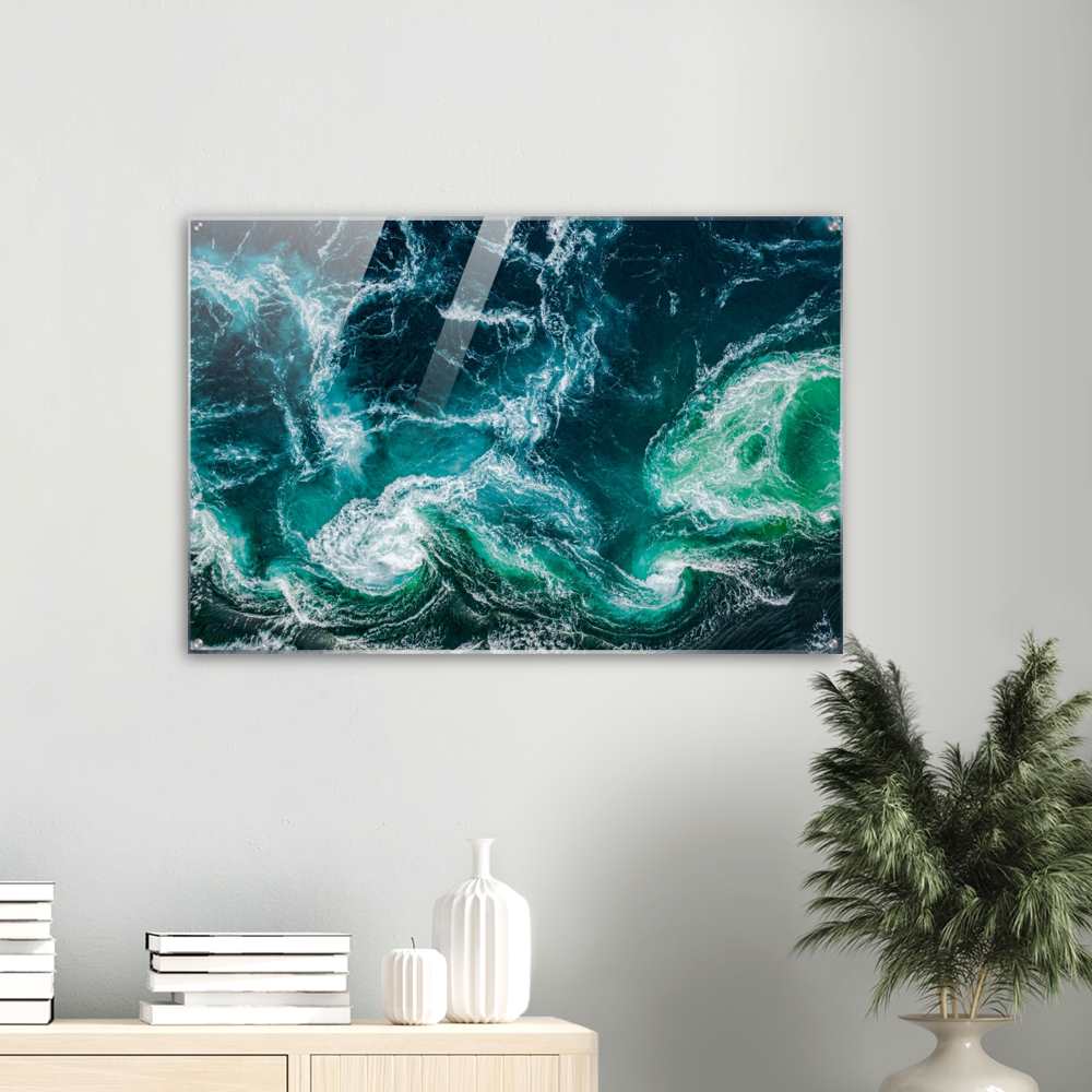 Beautiful Blue Water Seascape Large Acrylic Wall Print