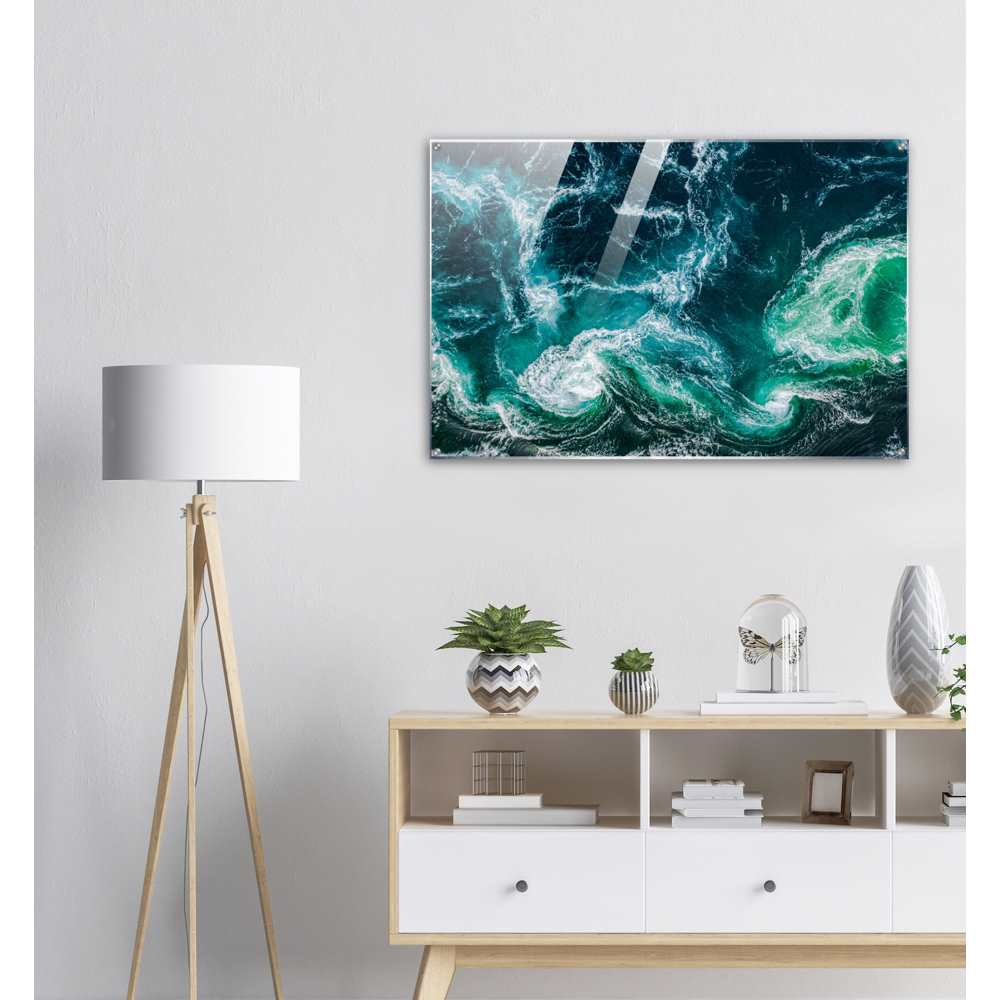 Beautiful Blue Water Seascape Large Acrylic Wall Print