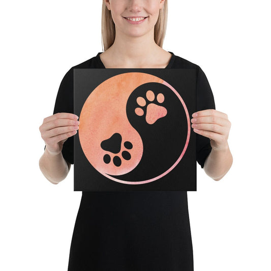 Ying Yang Cat Canvas