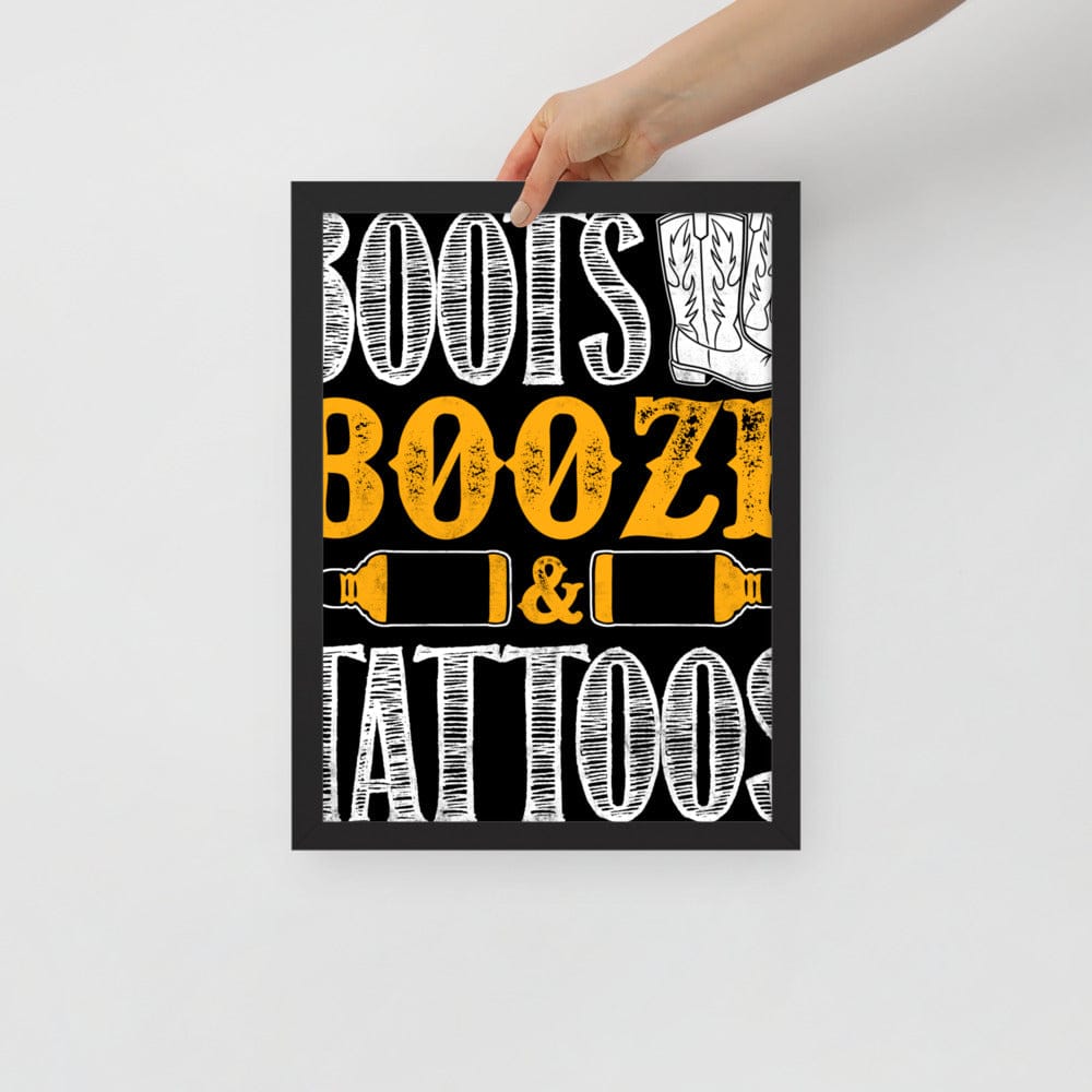 Boots And Booze Framed Poster