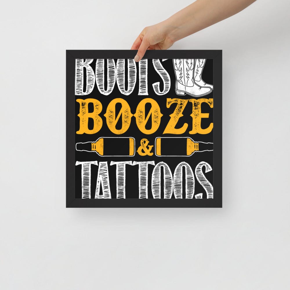 Boots And Booze Framed Poster