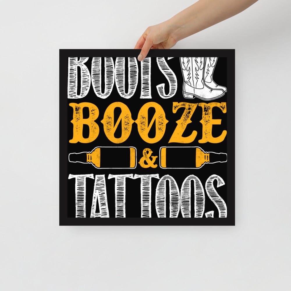 Boots And Booze Framed Poster