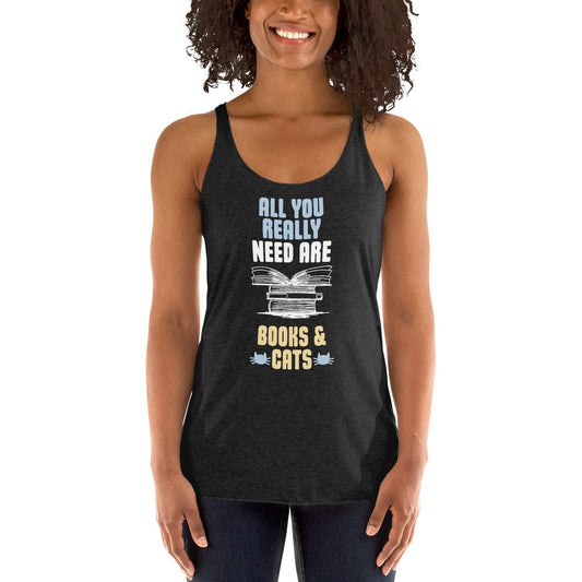 Cats And Books Womens Tank